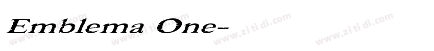 Emblema One字体转换